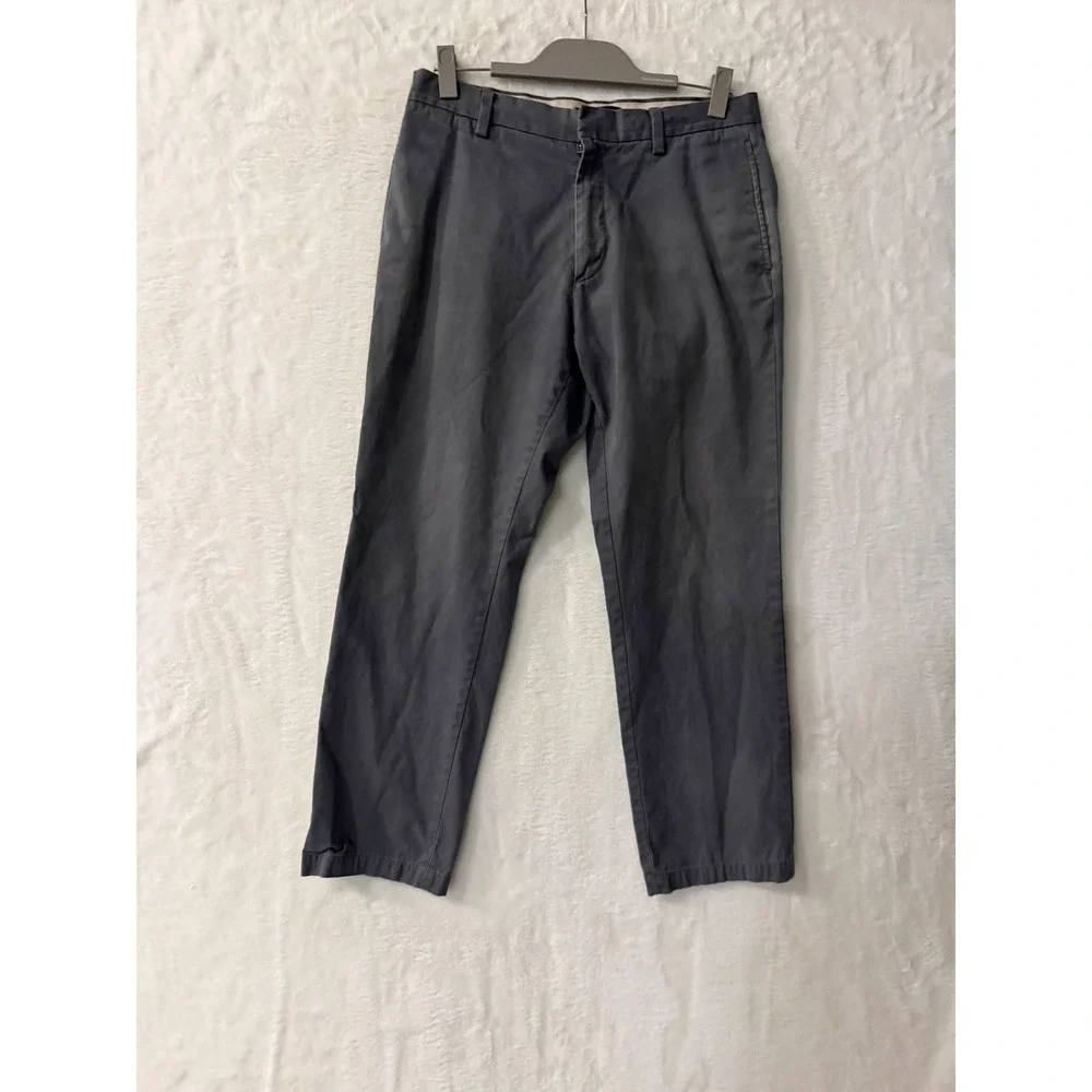 Banana Republic Gavin Chino Pants‎ Mens 33x30 Charcoal Gray Casual Work